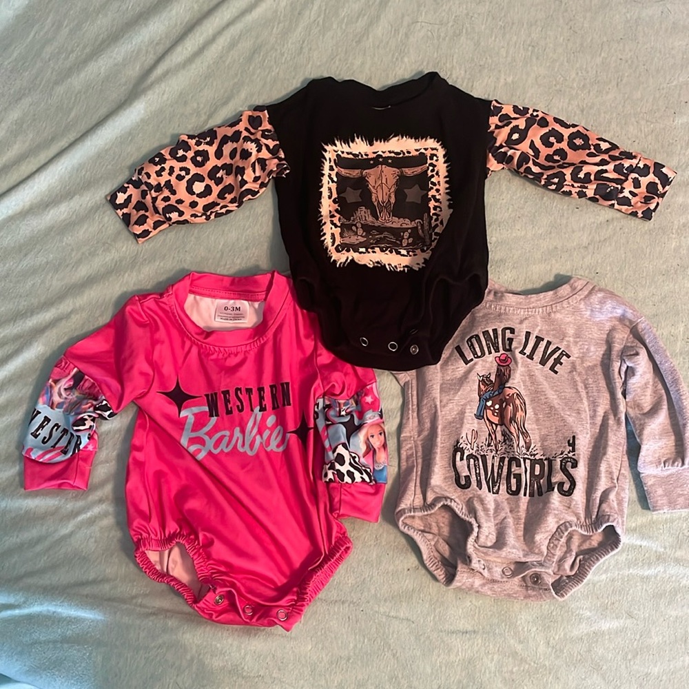 Baby Girl Cowgirl Onesies
